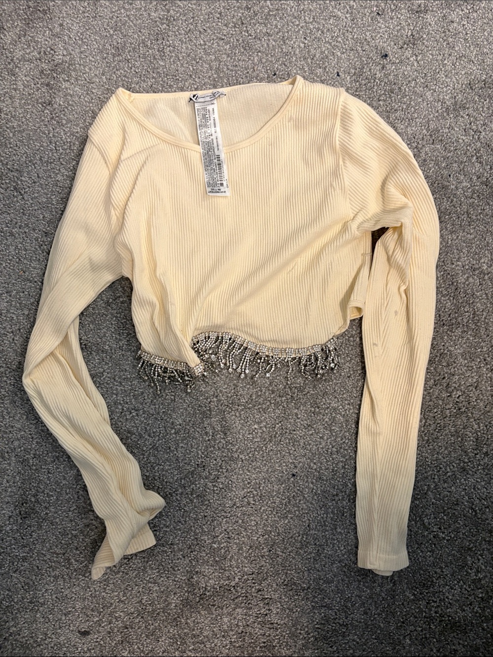 Zara rhinestone top in Medium/Large